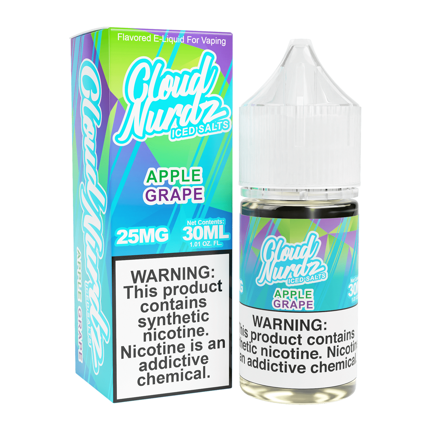 Cloud Nurdz Iced Nicotine Salts Apple Grape