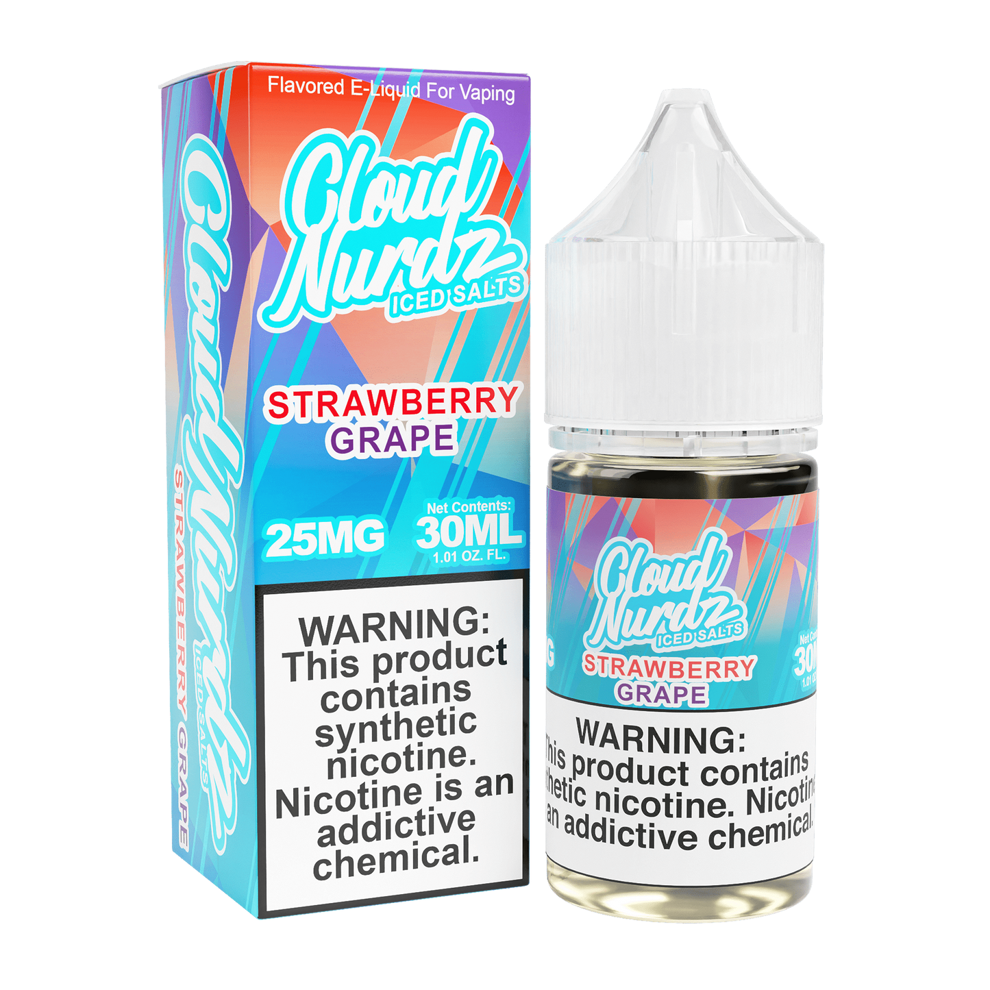 Cloud Nurdz Iced Nicotine Salts Strawberry Grape