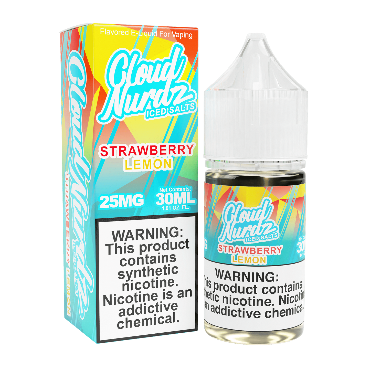 Cloud Nurdz Iced Nicotine Salts Strawberry Lemon