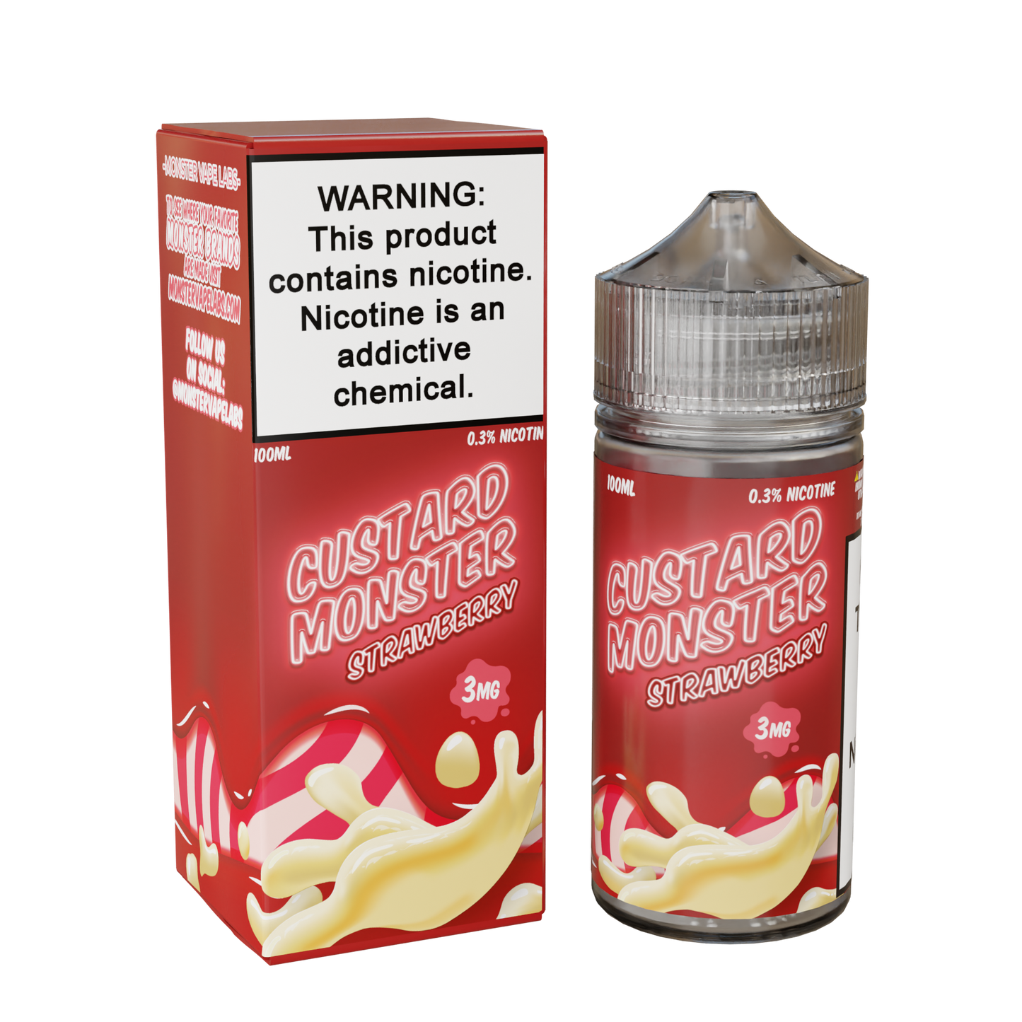 custard monster strawberry only vapez