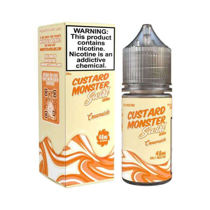 Custard Monster Nicotine Salts creamsicle only vapez