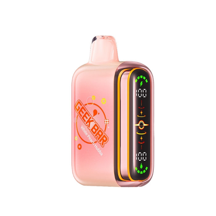 Geek Bar Pulse 2 Hubba Edition 25K Vape Texas Compliant white peach