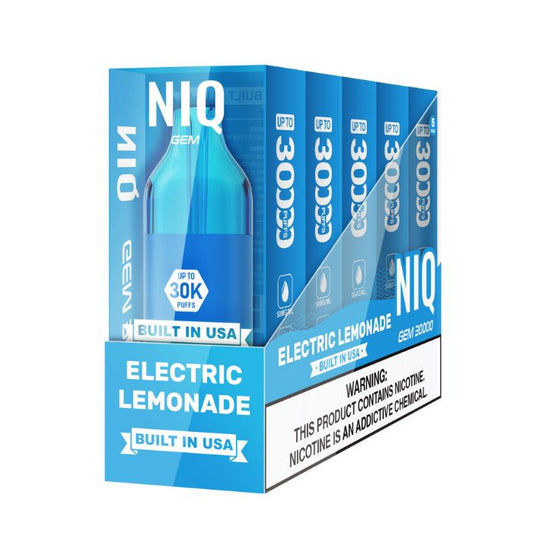 NIQ GEM 30000 Disposable Vape lemonade only vapez