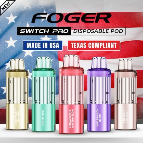 Foger Switch Pro Disposable Pod Texas Compliant | Only Vapez Foger Switch Pro Disposable Pod Texas Compliant | Only Vapez