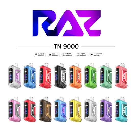 RAZ TN9000 Vape all flavors