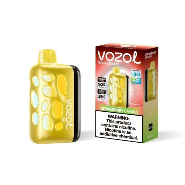 Vozol Vape Rave 50k Disposable banana only vapez