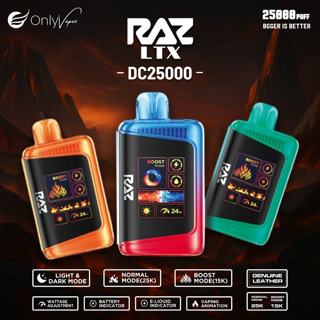 RAZ LTX DC25000 Disposable Vape 25K Puffs | Only Vapez RAZ LTX DC25000 Disposable Vape 25K Puffs | Only Vapez