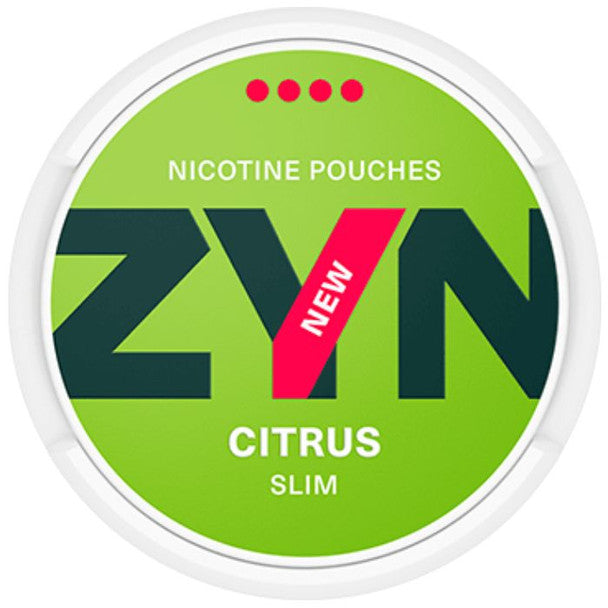 ZYN nicotine pouches container with green background and white border only vapez