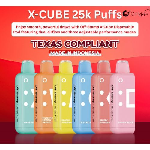 Off Stamp X-Cube Sweet Disposable Pod Texas Compliant only vapez