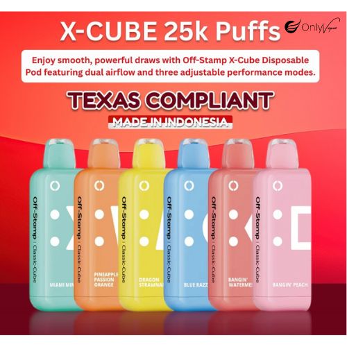 Off Stamp X-Cube Ice Disposable Pod Texas Compliant only vapez