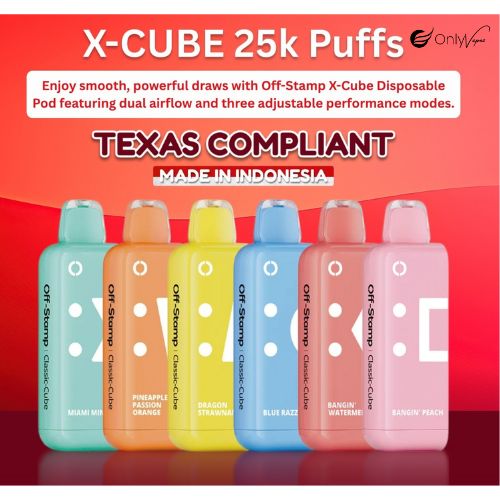 Off Stamp X-Cube Classic Disposable Pod Texas Compliant only vapez
