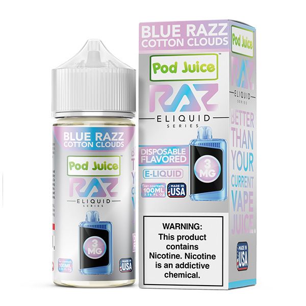 Pod Juice X Raz E-Liquids blue