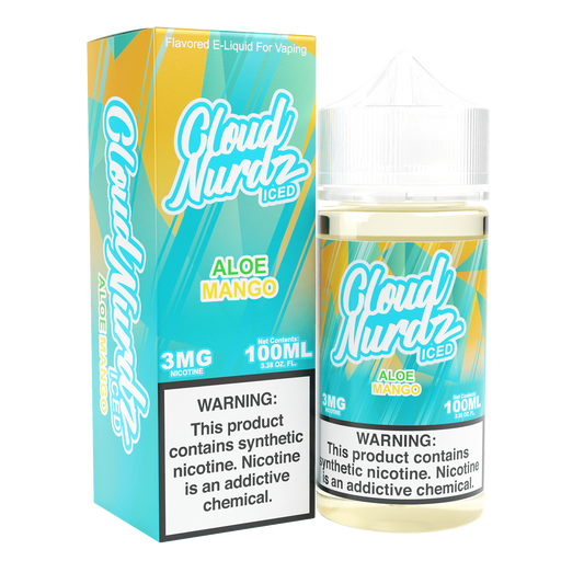 Cloud Nurdz Iced E-liquids aloe mango only vapez