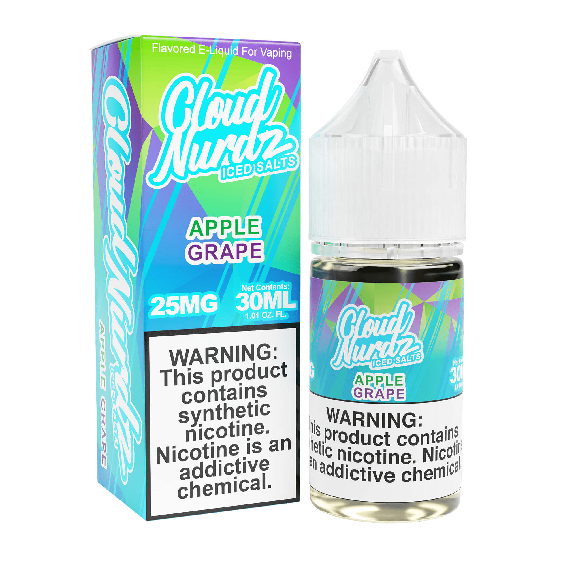 Cloud Nurdz Iced Nicotine Salts Apple Grape