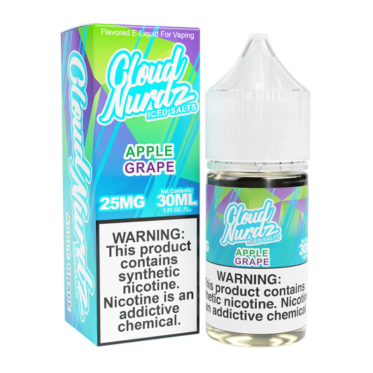 Cloud Nurdz Iced Nicotine Salts Apple Grape