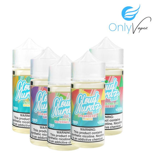 Cloud Nurdz Iced E-liquids all