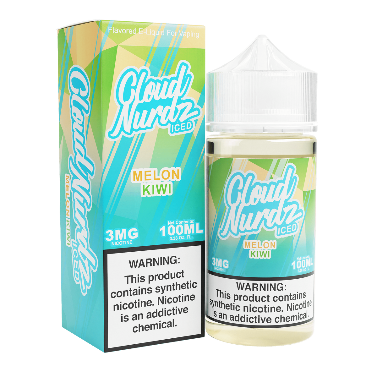 Cloud Nurdz Iced E-liquids melon kiwi only vapez
