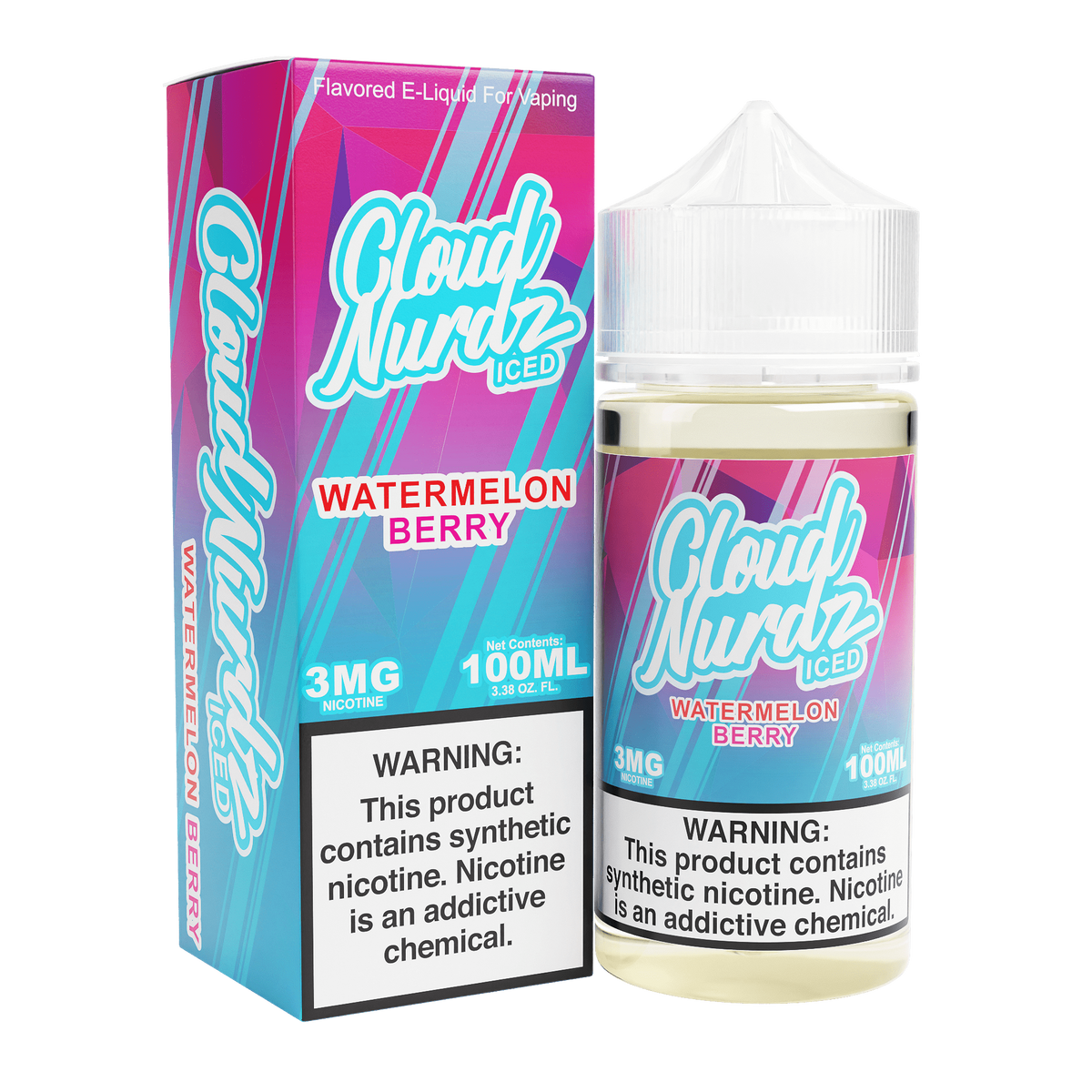 Cloud Nurdz Iced E-liquids watermelon berry only vapez