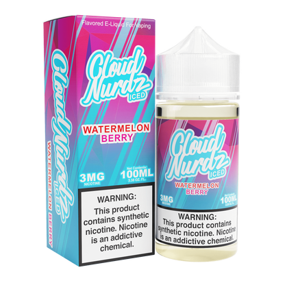 Cloud Nurdz Iced E-liquids watermelon berry only vapez