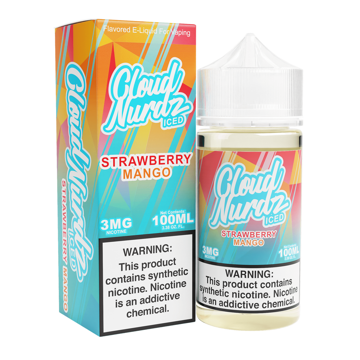 Cloud Nurdz Iced E-liquids strawberry mango only vapez