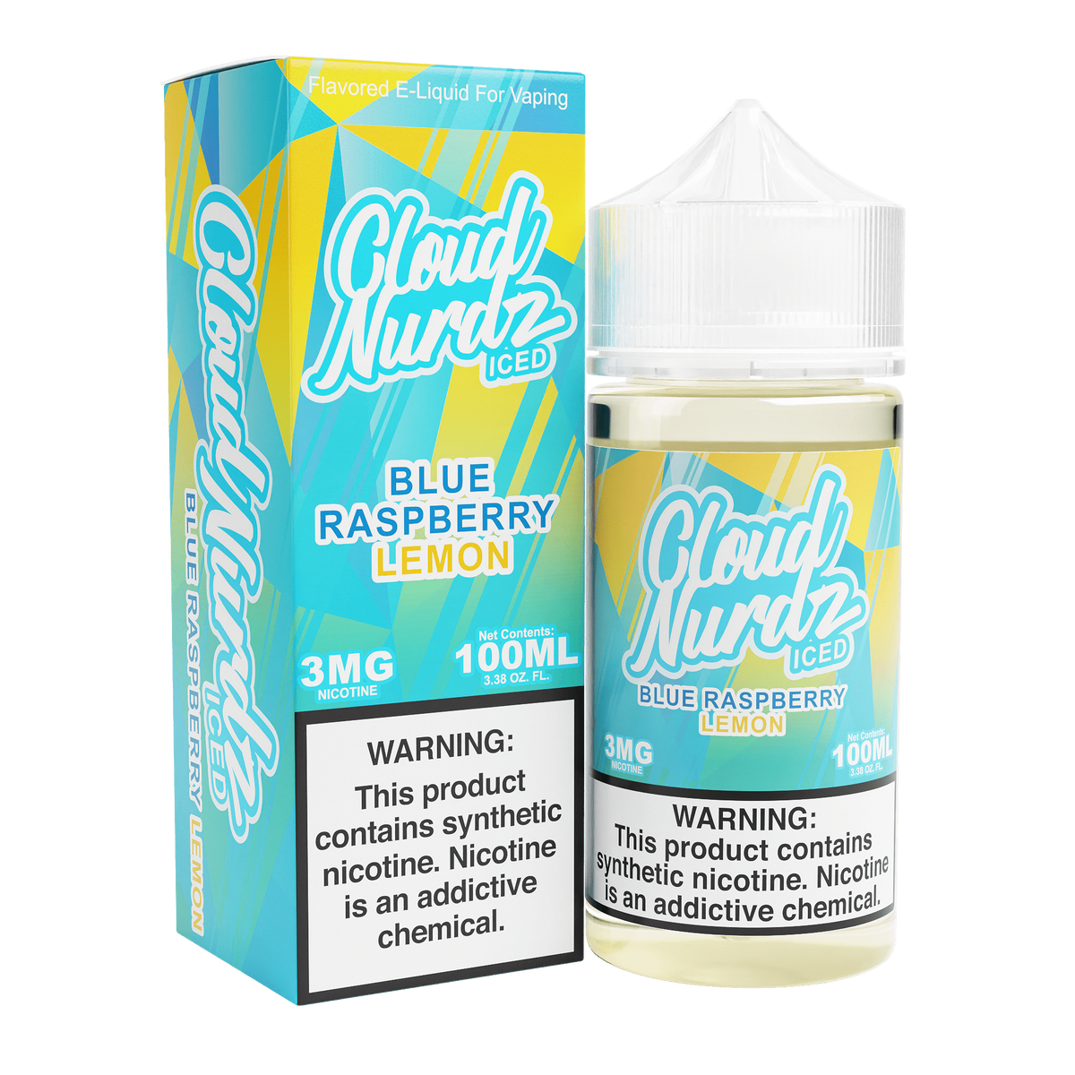 Cloud Nurdz Iced E-liquids lemon blue only vapez