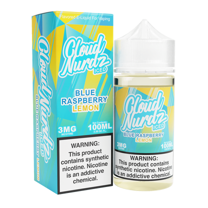 Cloud Nurdz Iced E-liquids lemon blue only vapez