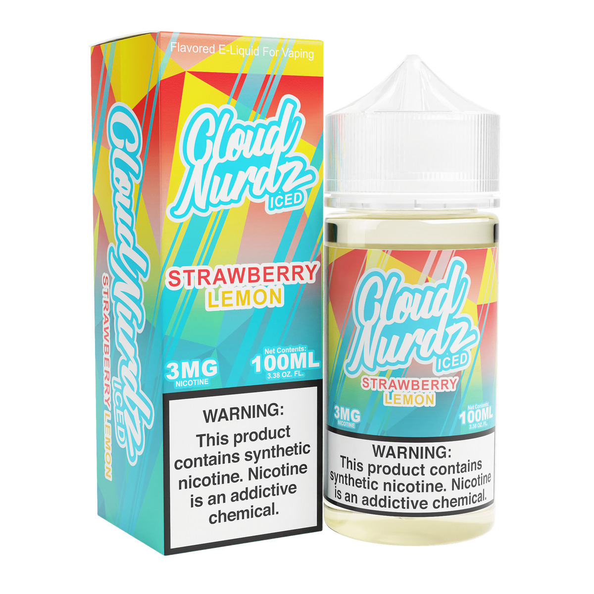 Cloud Nurdz Iced E-liquids strawberry lemon only vapez