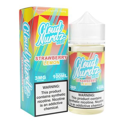 Cloud Nurdz Iced E-liquids strawberry lemon only vapez