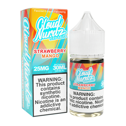 Cloud Nurdz Iced Nicotine Salts Strawberry Mango only vapez