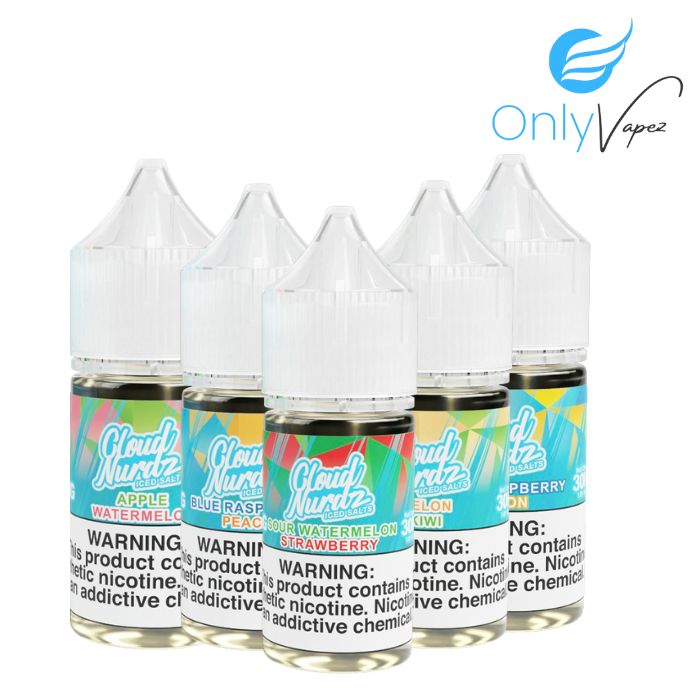 Cloud Nurdz Iced Nicotine Salts all only vapez 