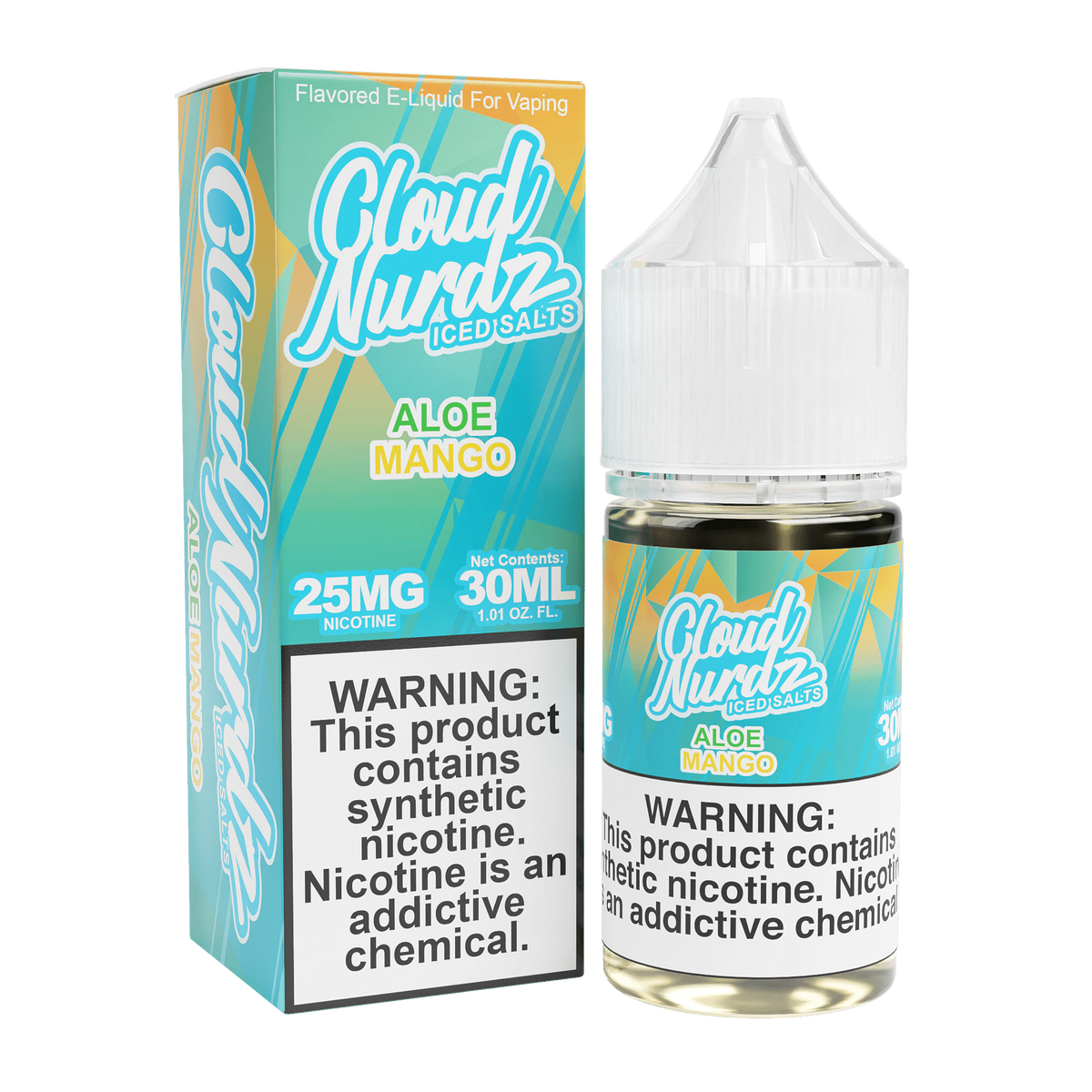Cloud Nurdz Iced Nicotine Salts Aloe Mango only vapez