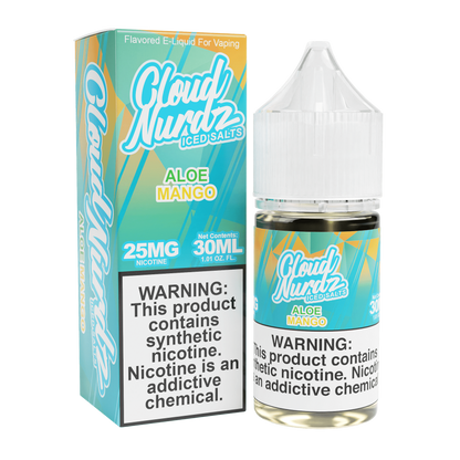 Cloud Nurdz Iced Nicotine Salts Aloe Mango only vapez