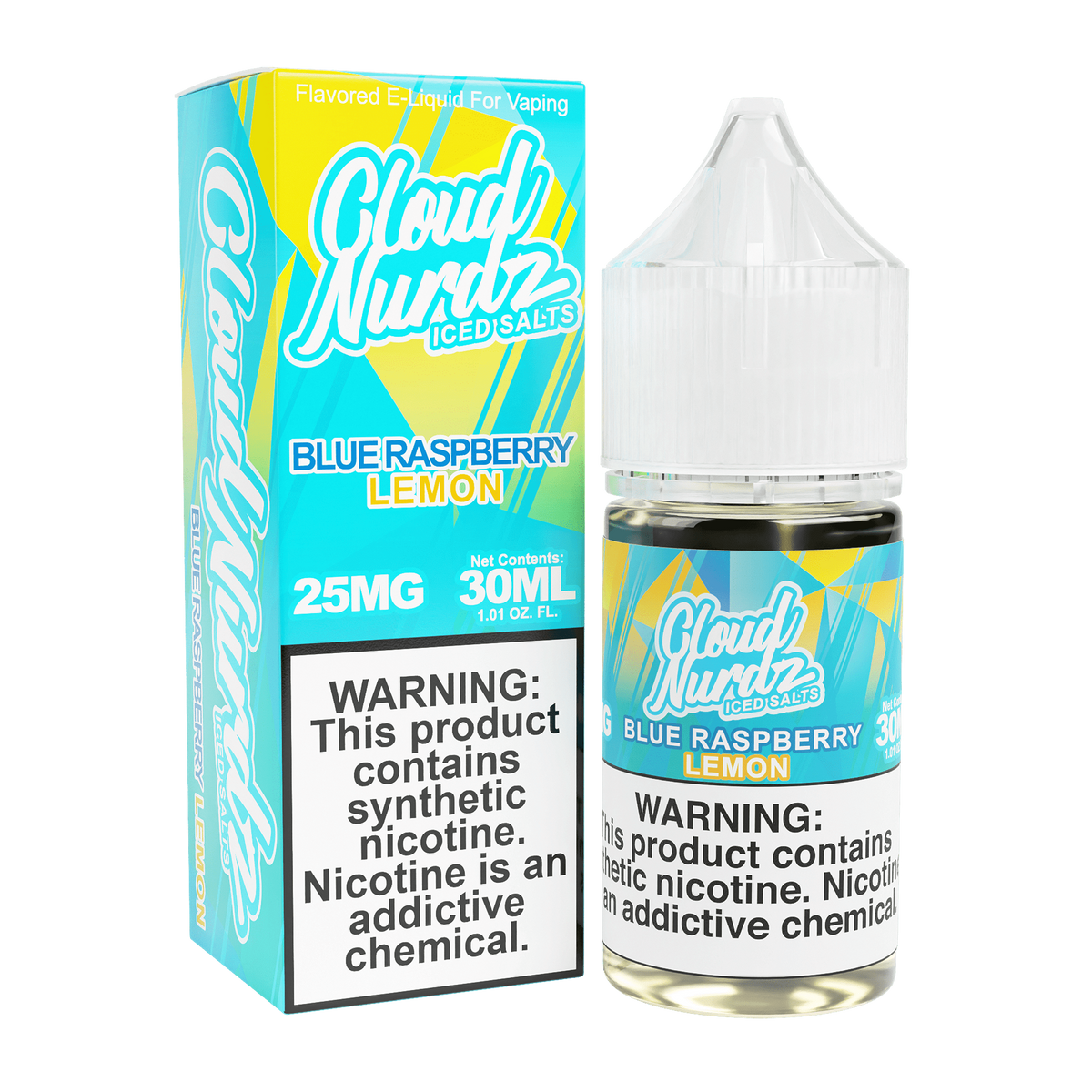 Cloud Nurdz Iced Nicotine Salts Lemon only vapez