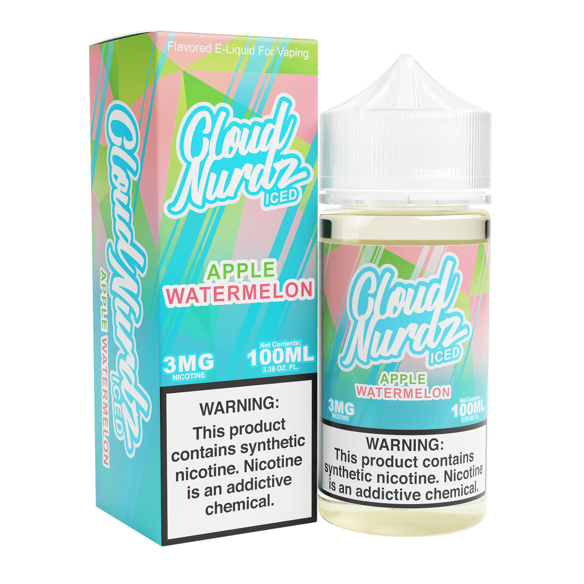 Cloud Nurdz Iced E-liquids apple watermelon only vapez