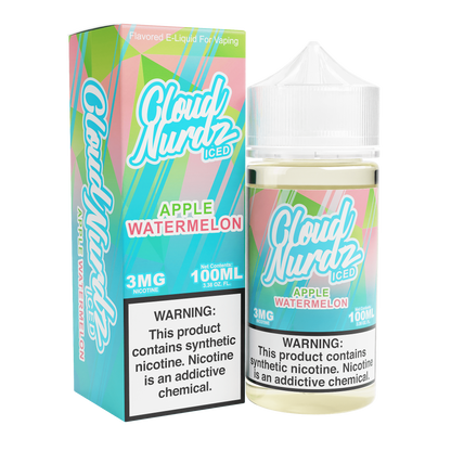 Cloud Nurdz Iced E-liquids apple watermelon only vapez