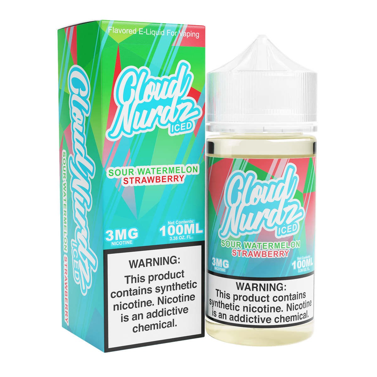 Cloud Nurdz Iced E-liquids sour watermelon only vapez