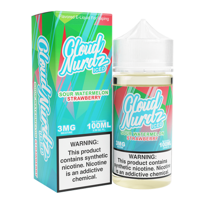 Cloud Nurdz Iced E-liquids sour watermelon only vapez