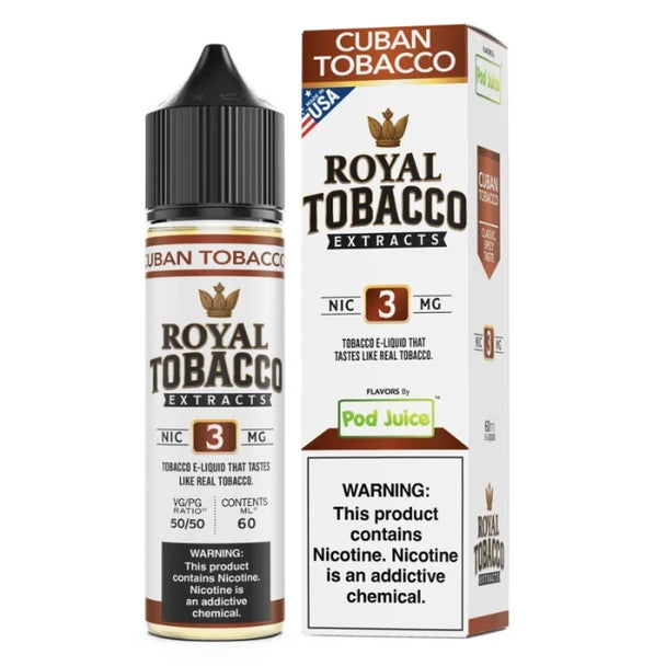 Royal Tobacco Extract E Liquids by Pod Juice cuban tobacco
