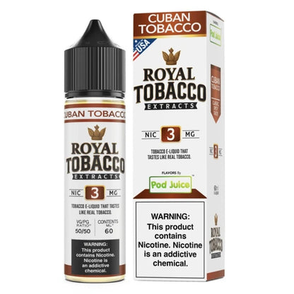 Royal Tobacco Extract E Liquids by Pod Juice cuban tobacco