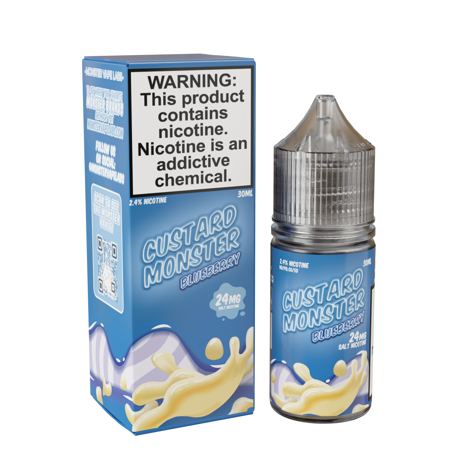 Custard Monster Nicotine Salts blueberry only vapez 