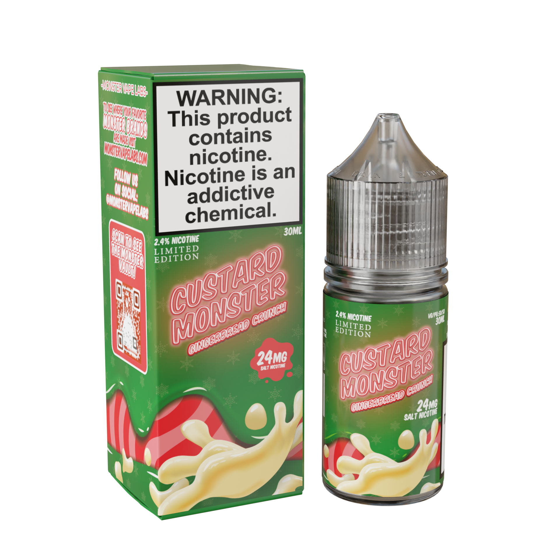 Custard Monster Nicotine Salts crunch only vapez 