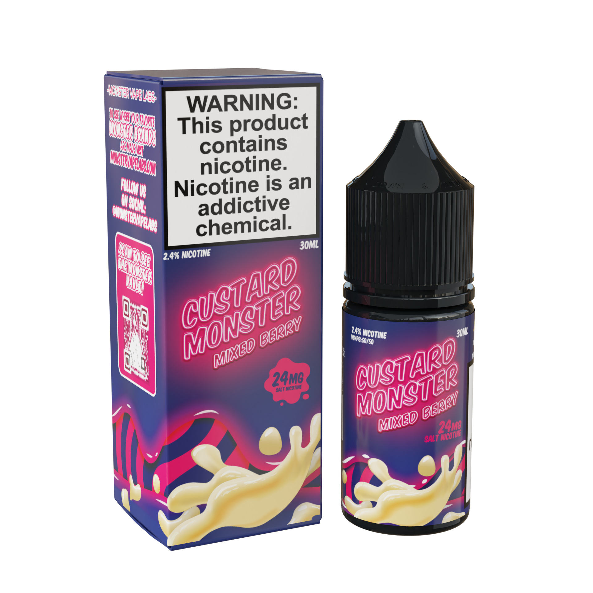 Custard Monster Nicotine Salts mixed only vapez 