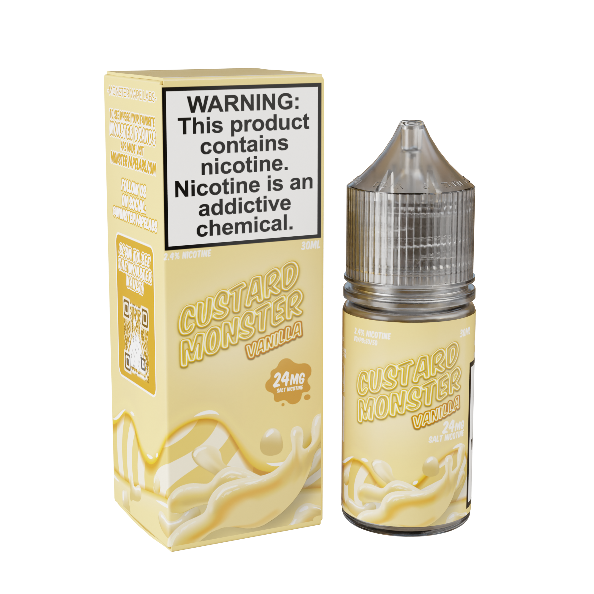Custard Monster Nicotine Salts vanilla only vapez 