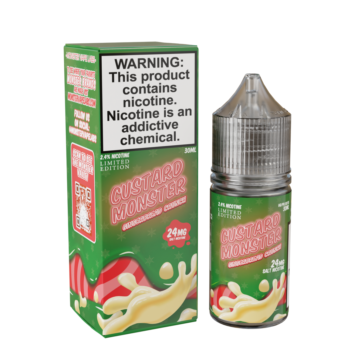 Custard Monster Nicotine Salts crunch only vapez 