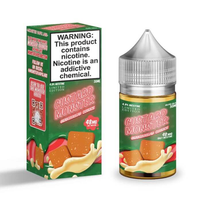 Custard Monster Nicotine Salts crunch only vapez 