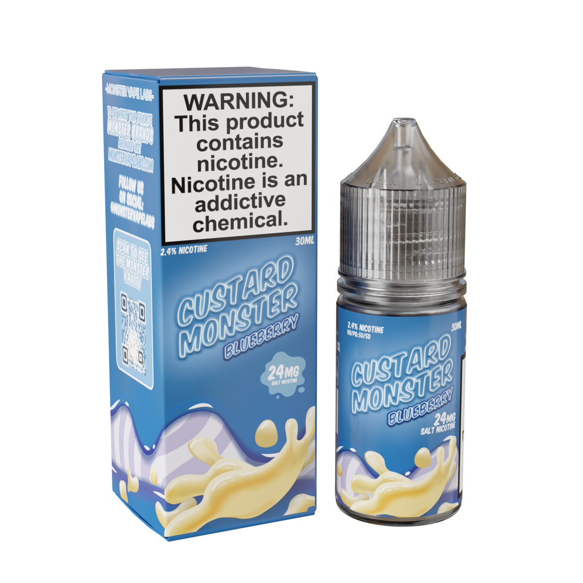 Custard Monster Nicotine Salts blueberry only vapez 