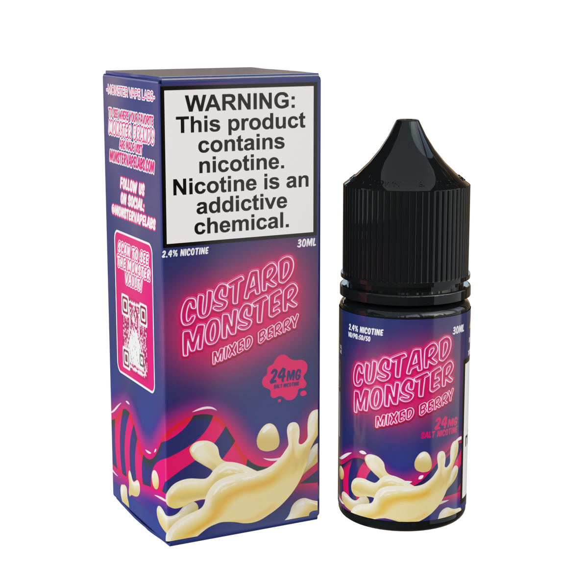 Custard Monster Nicotine Salts mixed only vapez 