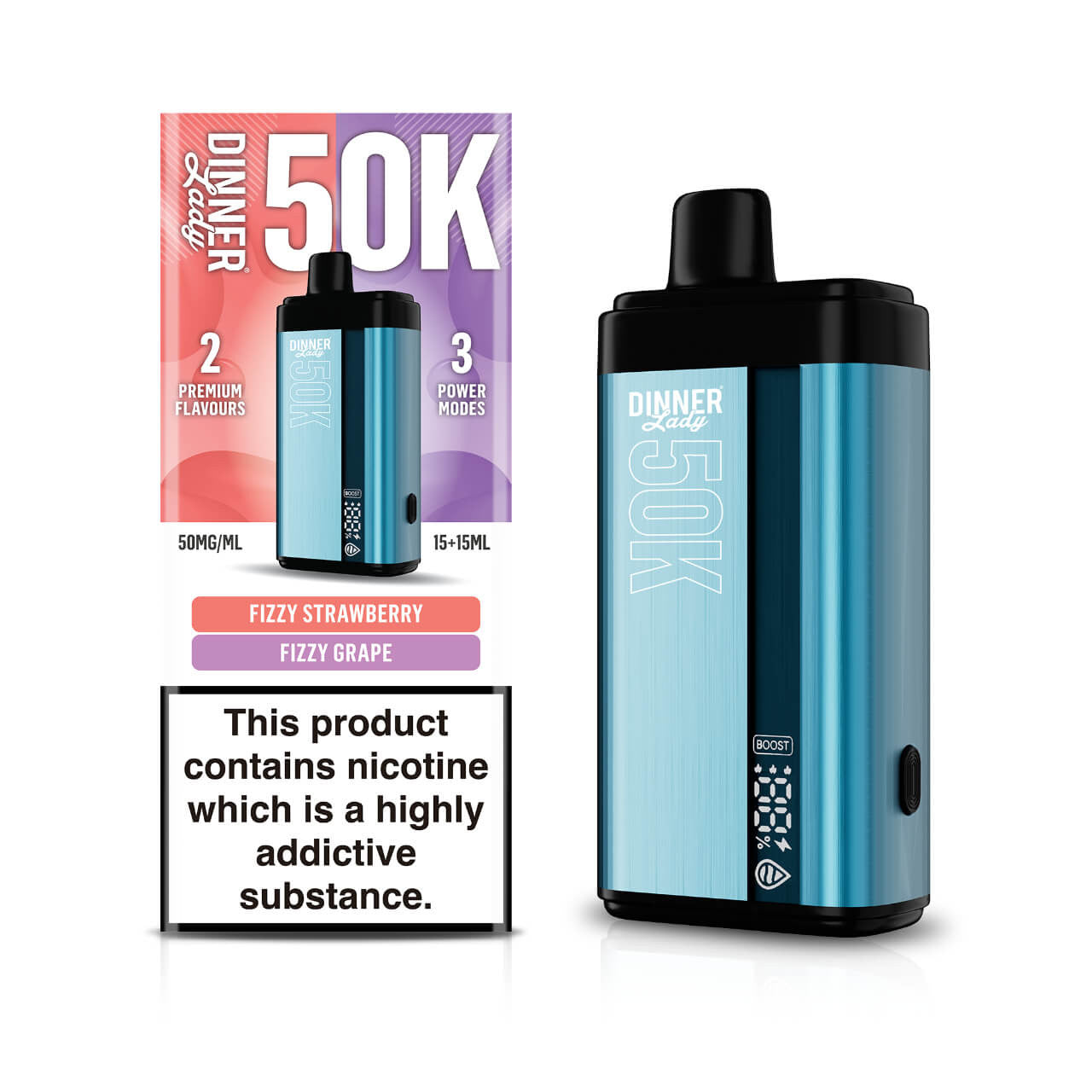 Dinner Lady Row DL50K Vape Texas Compliant grape only vapez