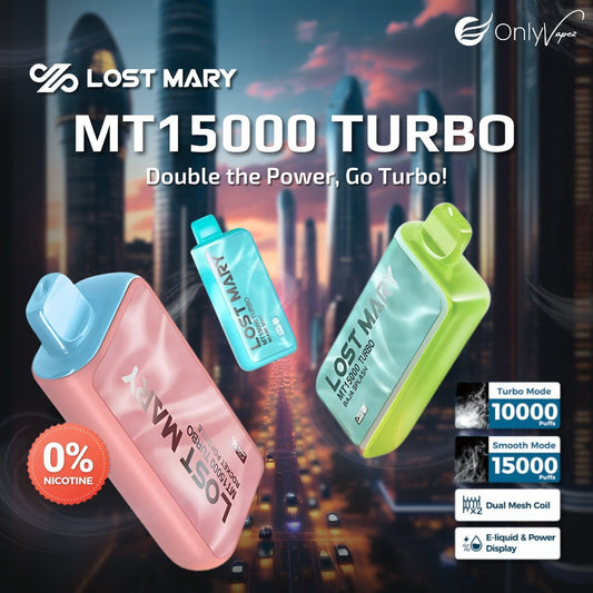 Lost Mary MT15000 Turbo Zero Nicotine Disposable Vape only vapez