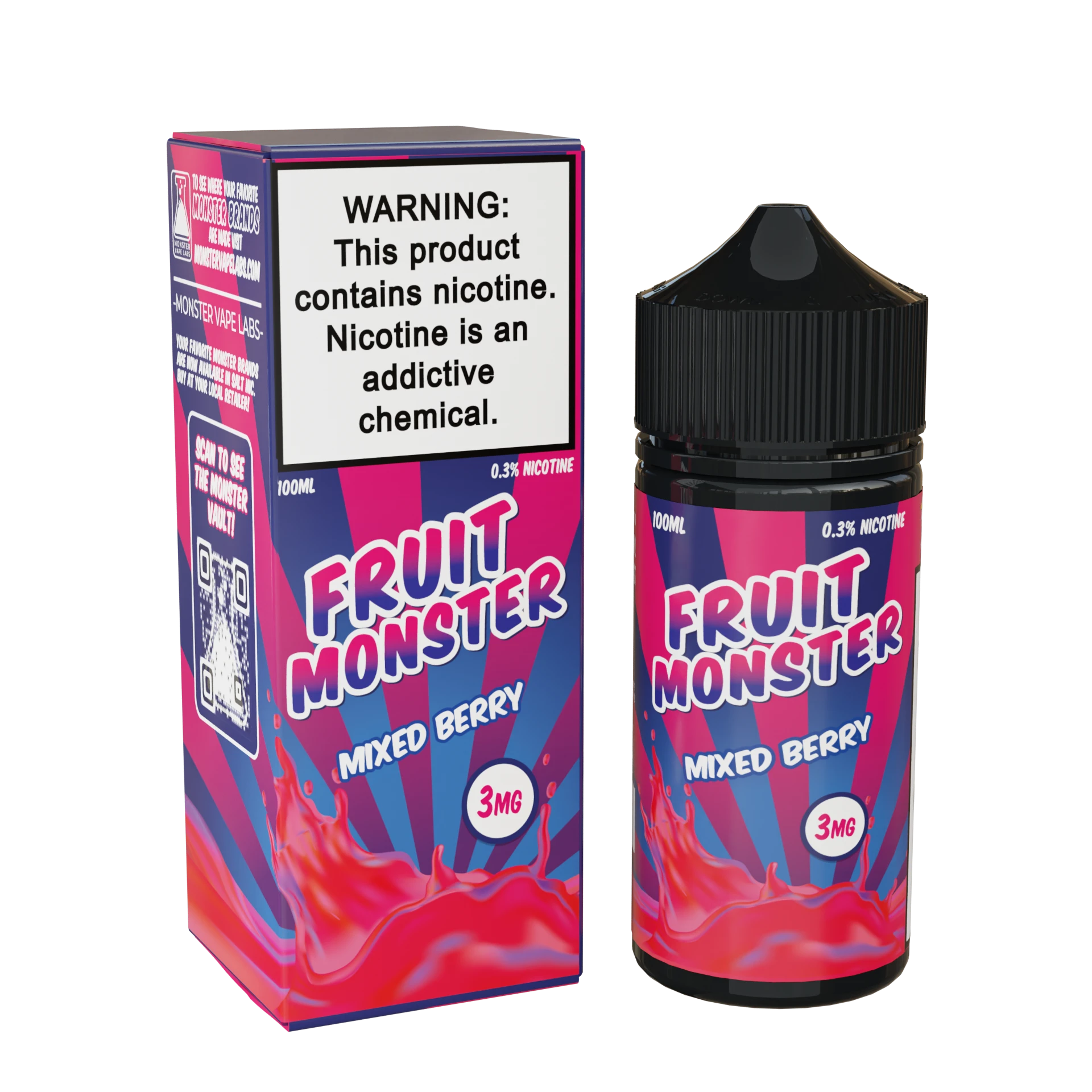 Fruit Monster vape juice collection mixed berry